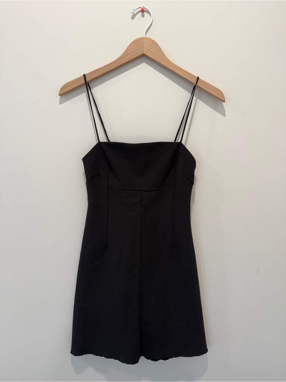 silence + noise Black Spaghetti Strap Mini Dress